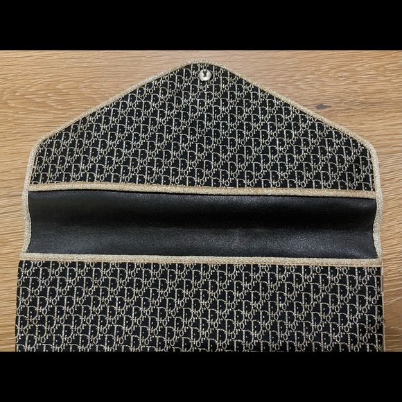 Vintage Christian Dior 1970’s Clutch Evening Blue & Gold - Picture 4 of 9